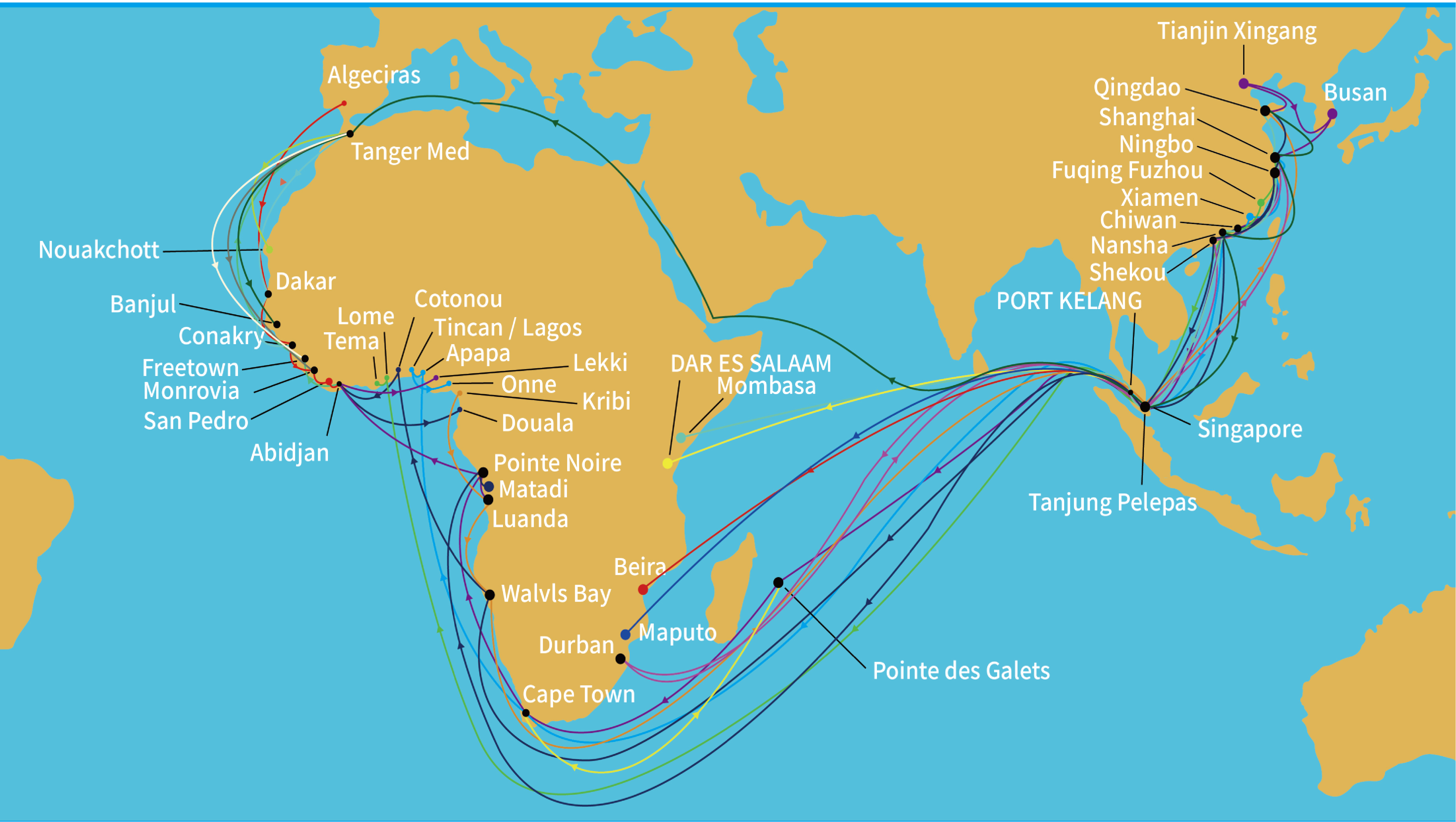 2026 Çin-Afrika Deniz Navlun Oranı Endeksi v5 | 46 Bağlantı Noktası FCL/LCL/Kesme Toplu Q3